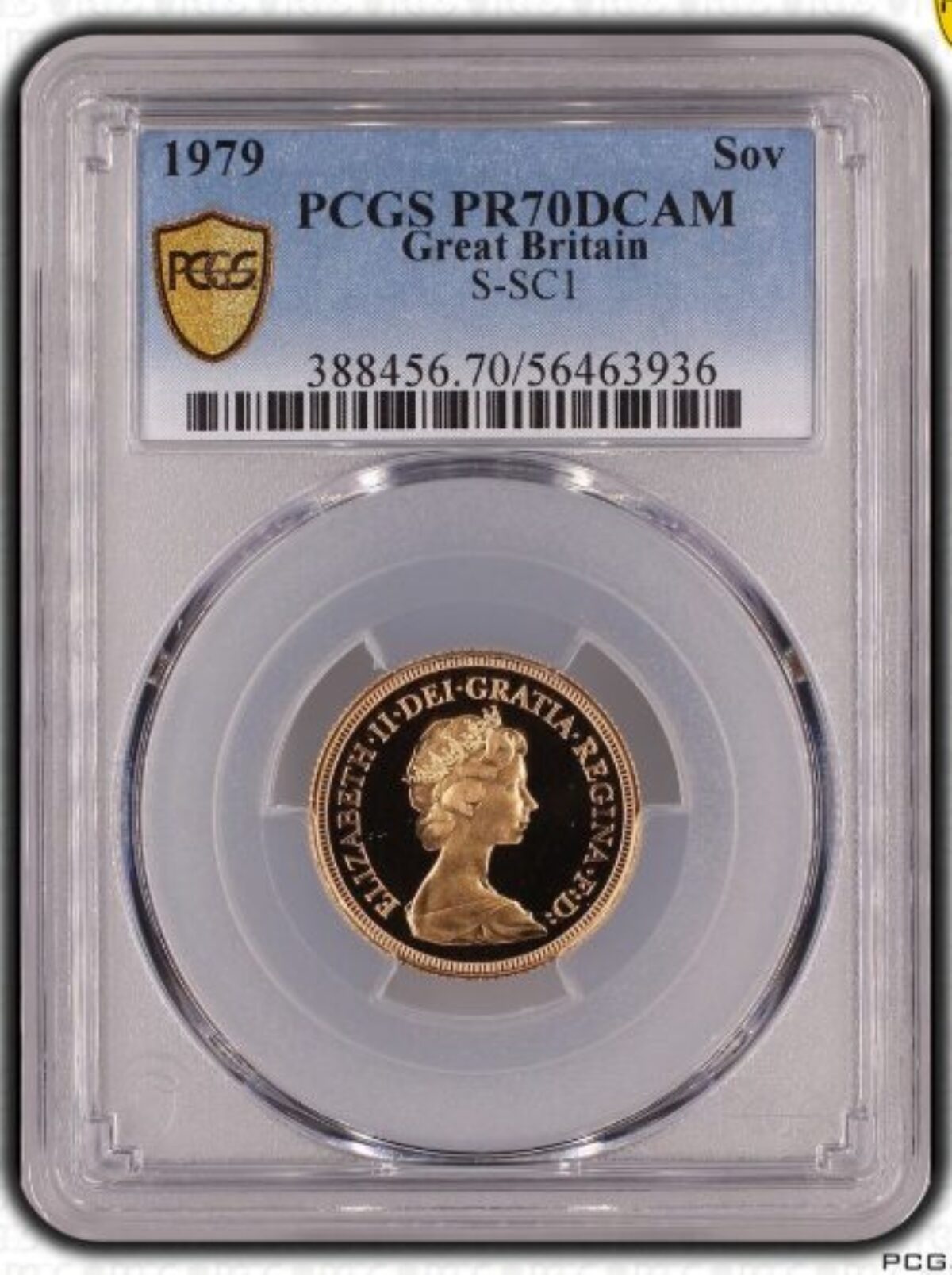 1979年 イギリス エリザベス2世 ソブリン金貨 PCGS PF70 - Sovereign Hub