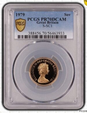 1979年 イギリス エリザベス2世 ソブリン金貨 PCGS PR70DC