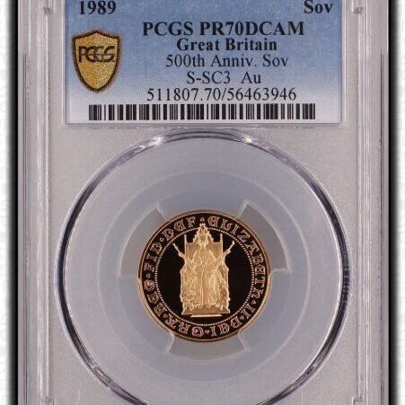 1989 Great Britain Elizabeth II Sovereign Gold PCGS PR70DC
