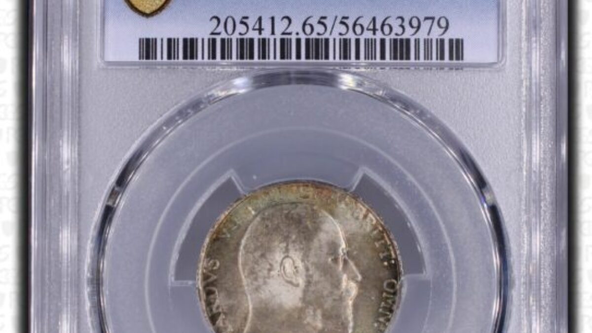 1902年 イギリス エドワード7世 シリング銀貨 PCGS MS65 - Sovereign Hub