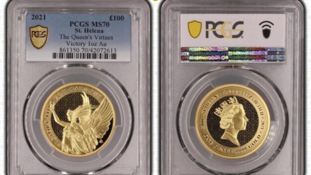 セントヘレナ2021年 The Queen's Virtues Victory 1オンス金貨 PCGS セントヘレナ2021年 The Queen's Virtues Victory 1オンス金貨 PCGS