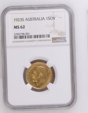 1923 George V Sovereign Gold Coin NGC MS62