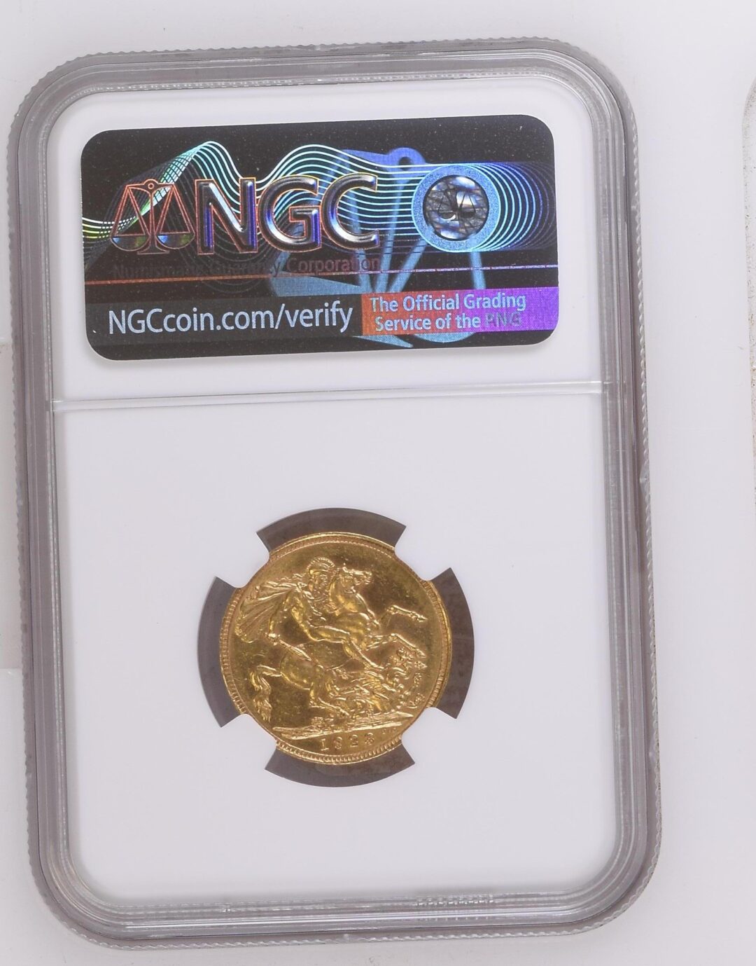 1923 George V Sovereign Gold Coin NGC MS62 - Image 2