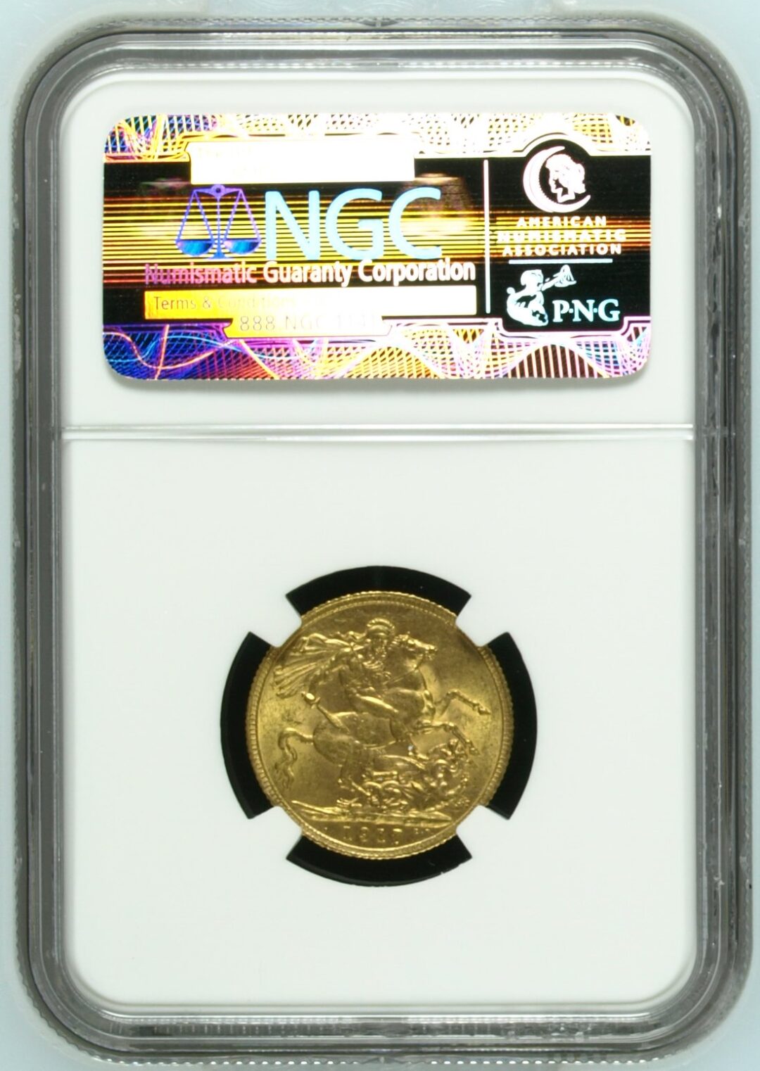 1917 George V Sovereign Gold Coin NGC MS61 - Image 2