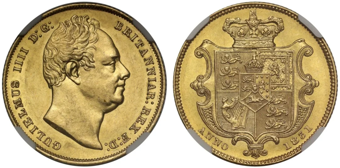 1831 William IV Sovereign Gold Coin NGC MS62 - Image 3