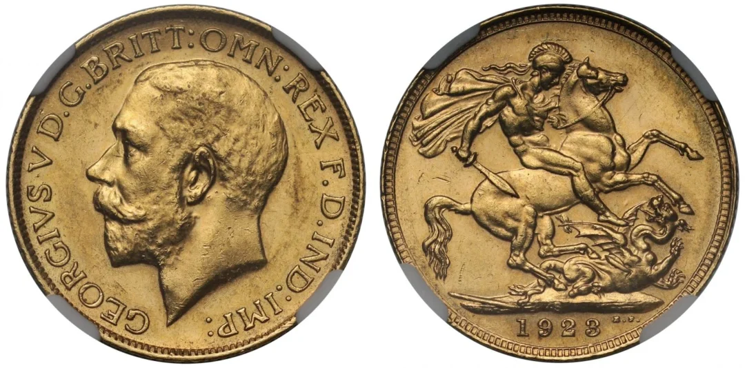 1923 George V Sovereign Gold Coin NGC MS62 - Image 3