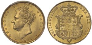 1826 George IV Sovereign Gold Coin PCGS MS63