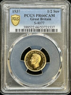 1937 George VI Great Britain　Half Sovereign　PCGS PR66 CAM