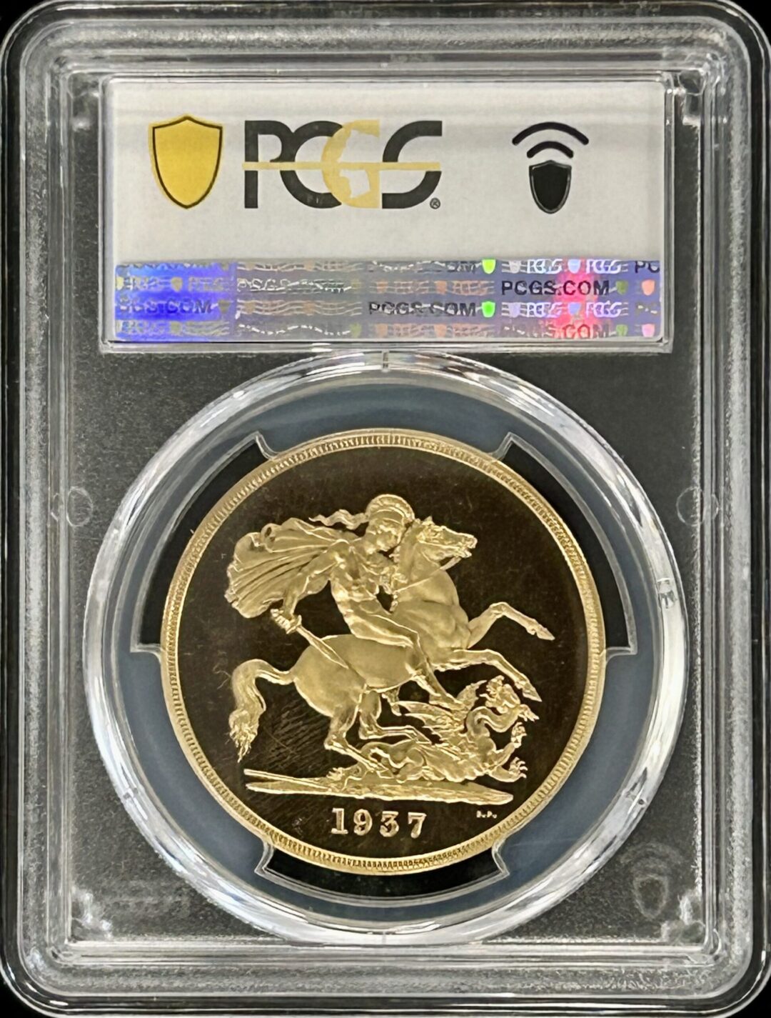 1937 Great Britain George VI Gold Five Pounds PCGS PF67DCAM - Image 2