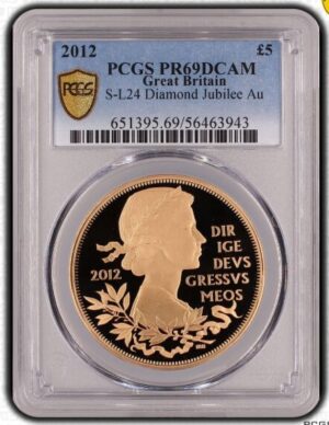 2012年 エリザベス2世 イギリス 5ポンド PCGS PR69DCAM