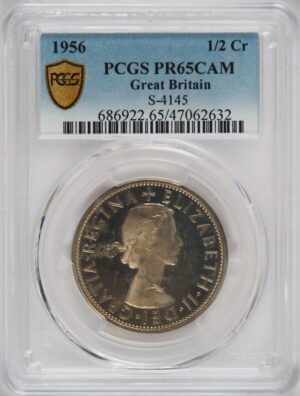 1956年ハーフクラウン白銅貨 PCGS PR65CAM
